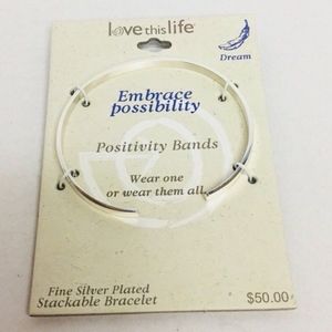 "EMBRACE POSSIBILITY" Positivity Bracelet Silver